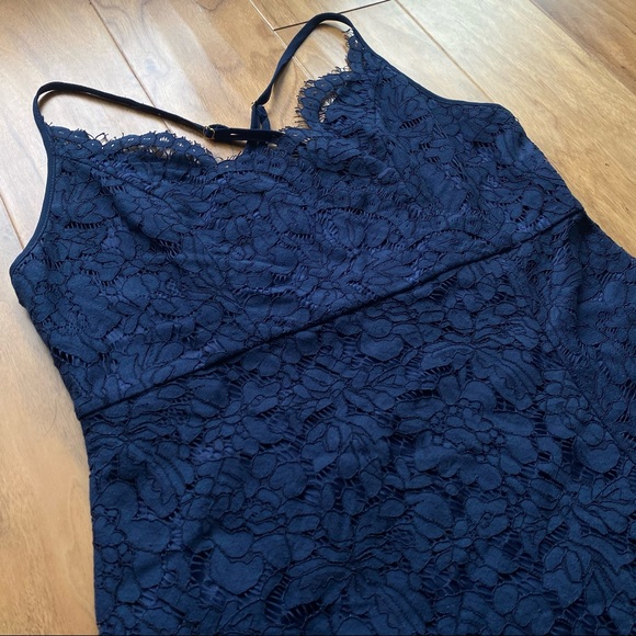 *SOLD*Lulu's Flirting with Desire Navy Blue Lace - Picture 5 of 15